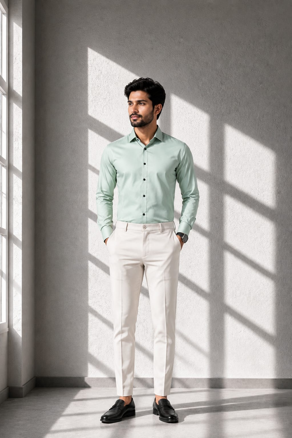 Royal Formals Shirt & Cream Trouser Collection – 10 Signature Colours Men's Complete Outfit