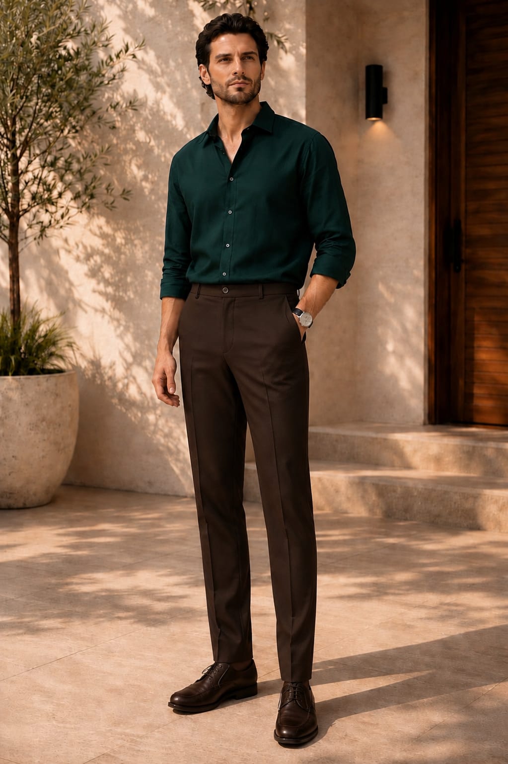 Modern Heritage Shirt & Brown Trouser Series – 10 Colour Selection