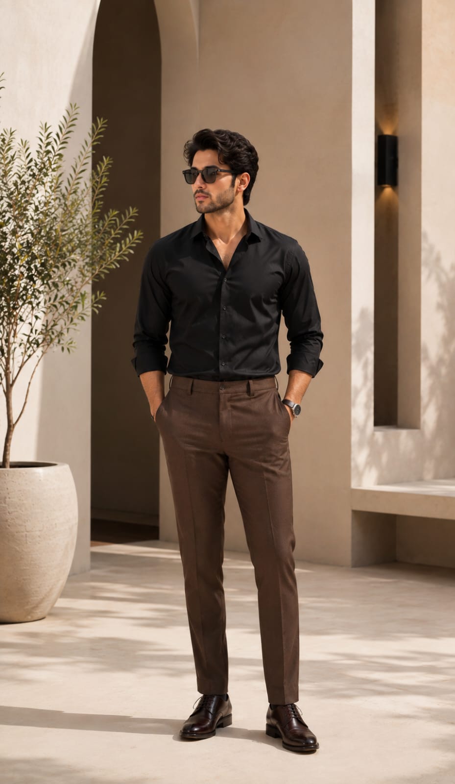 Modern Heritage Shirt & Brown Trouser Series – 10 Colour Selection