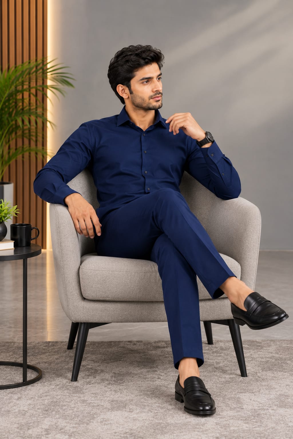 Elite Line Shirt & Navy Blue Trouser Collection – 10 Colour Combo