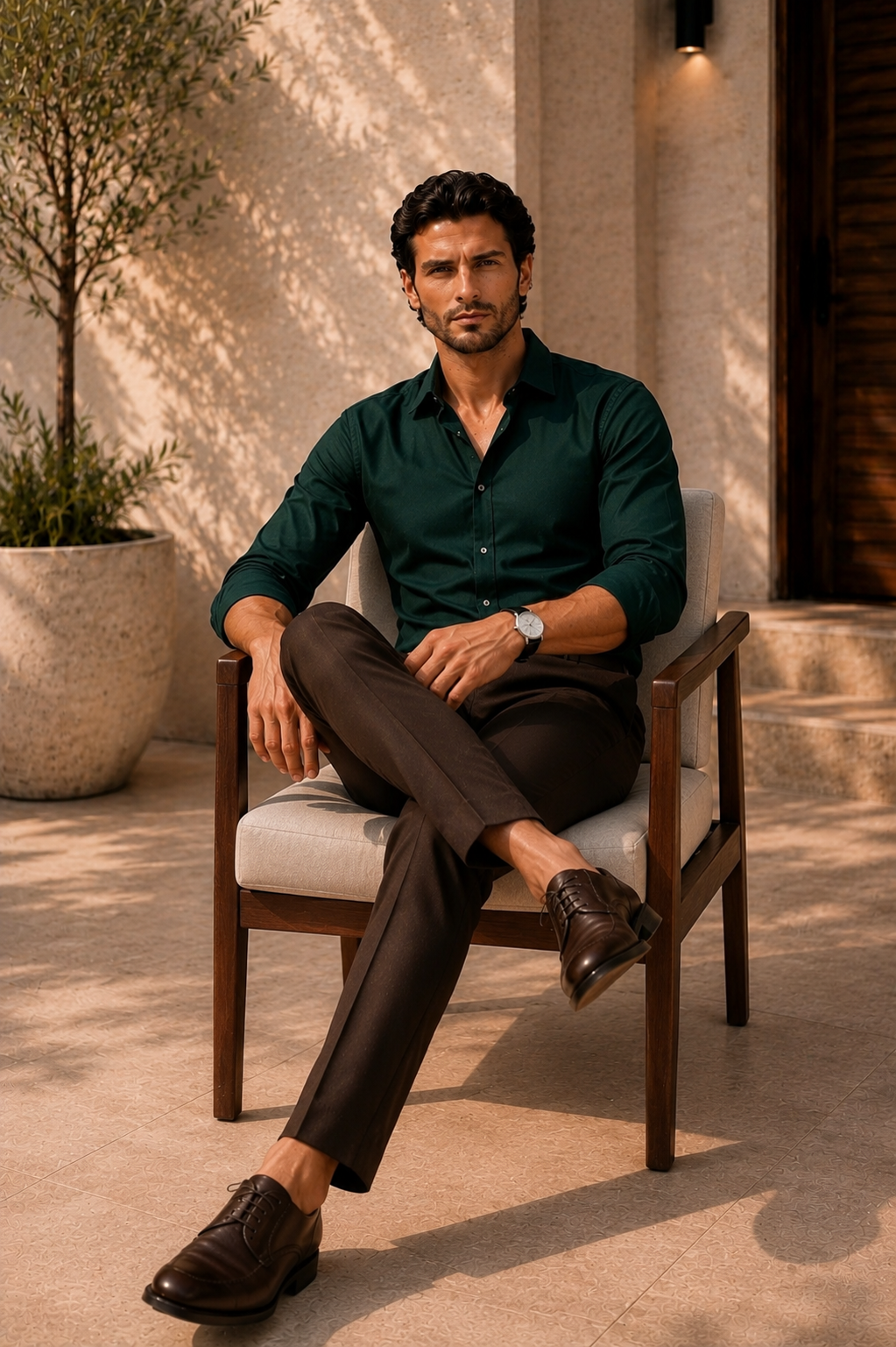 Modern Heritage Shirt & Brown Trouser Series – 10 Colour Selection