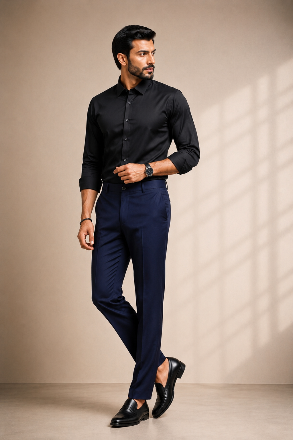 Elite Line Shirt & Navy Blue Trouser Collection – 10 Colour Combo