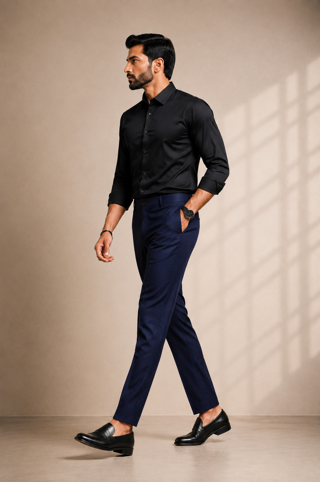 Elite Line Shirt & Navy Blue Trouser Collection – 10 Colour Combo