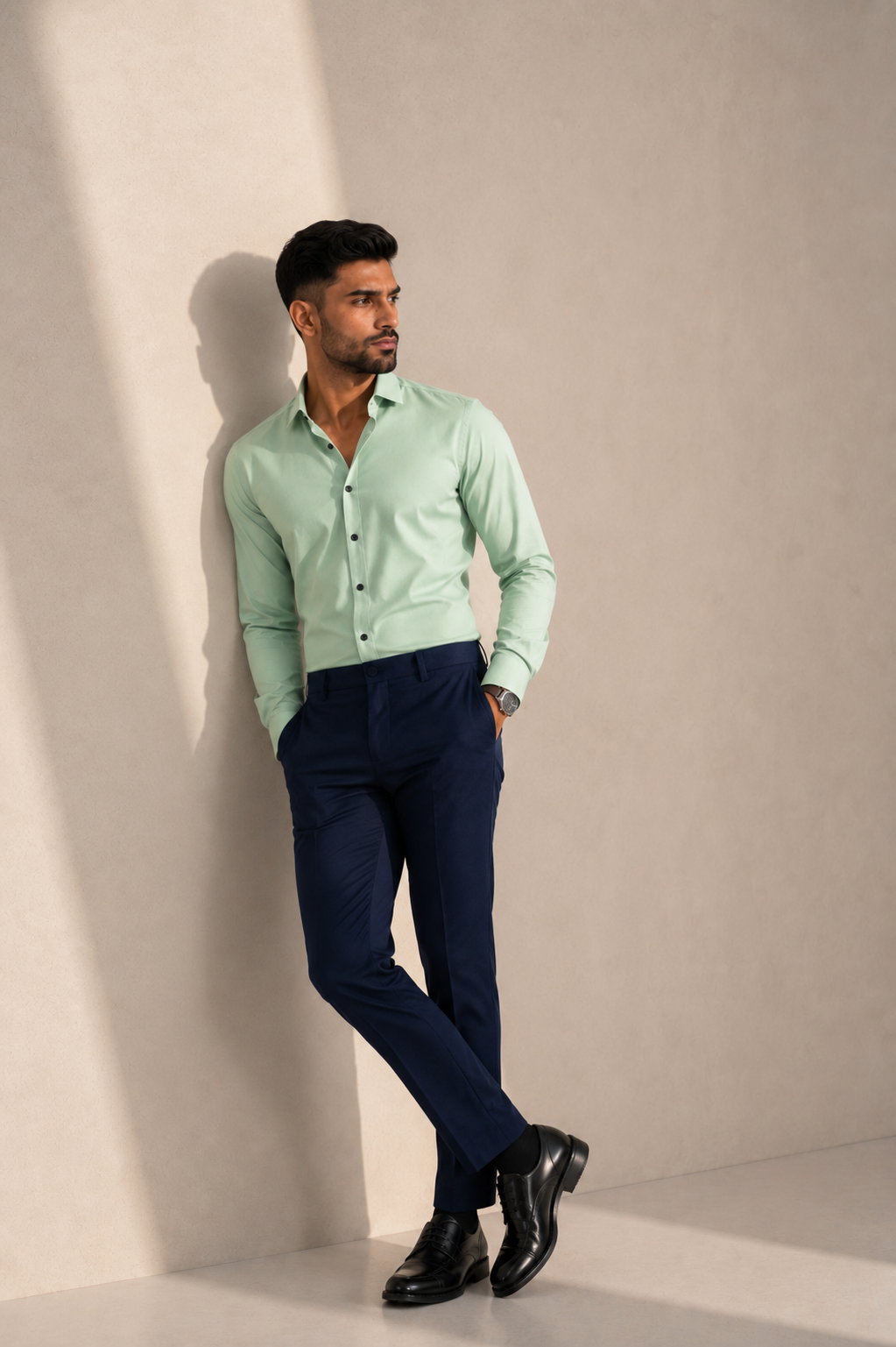 Elite Line Shirt & Navy Blue Trouser Collection – 10 Colour Combo