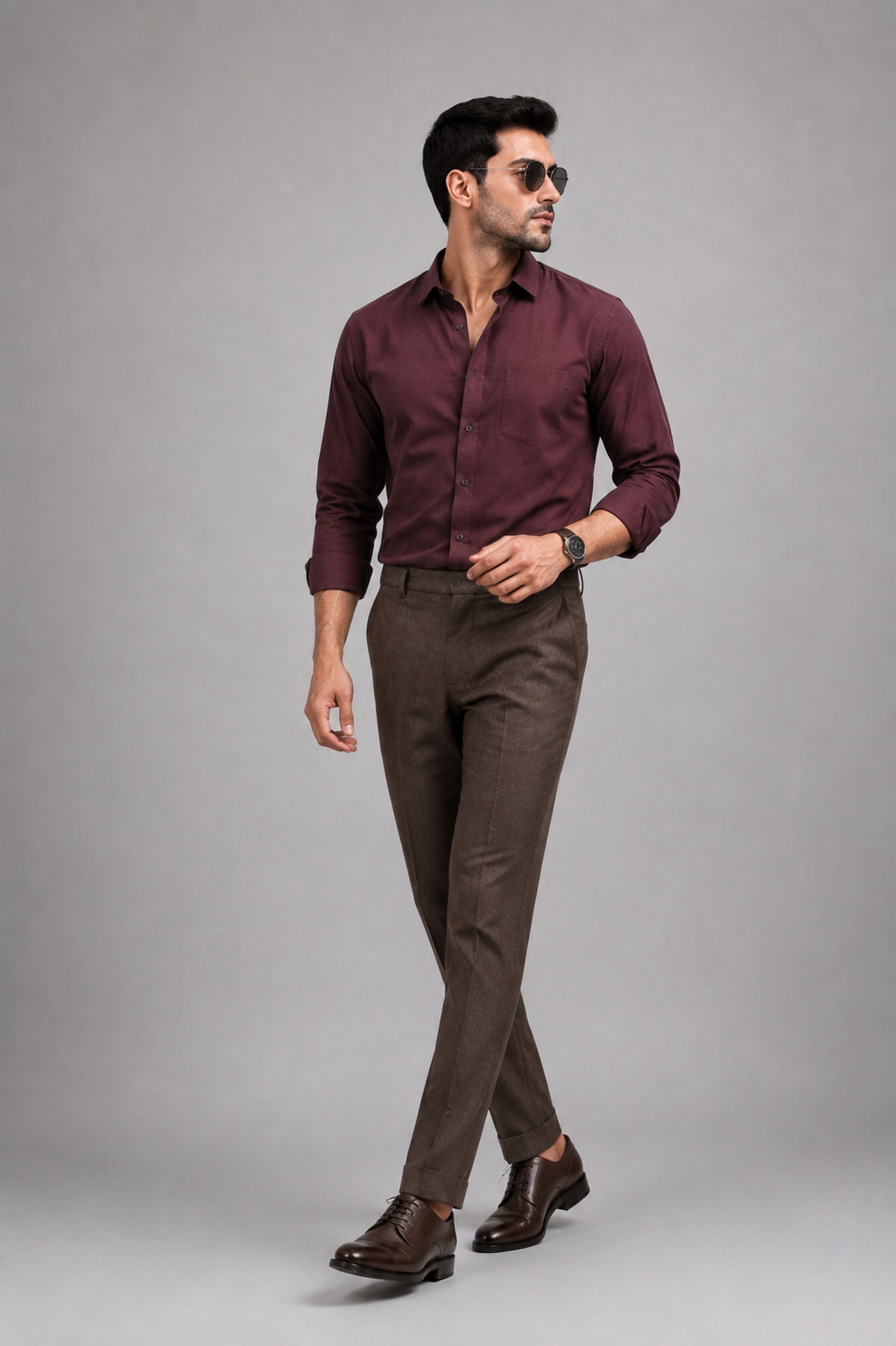 Modern Heritage Shirt & Brown Trouser Series – 10 Colour Selection