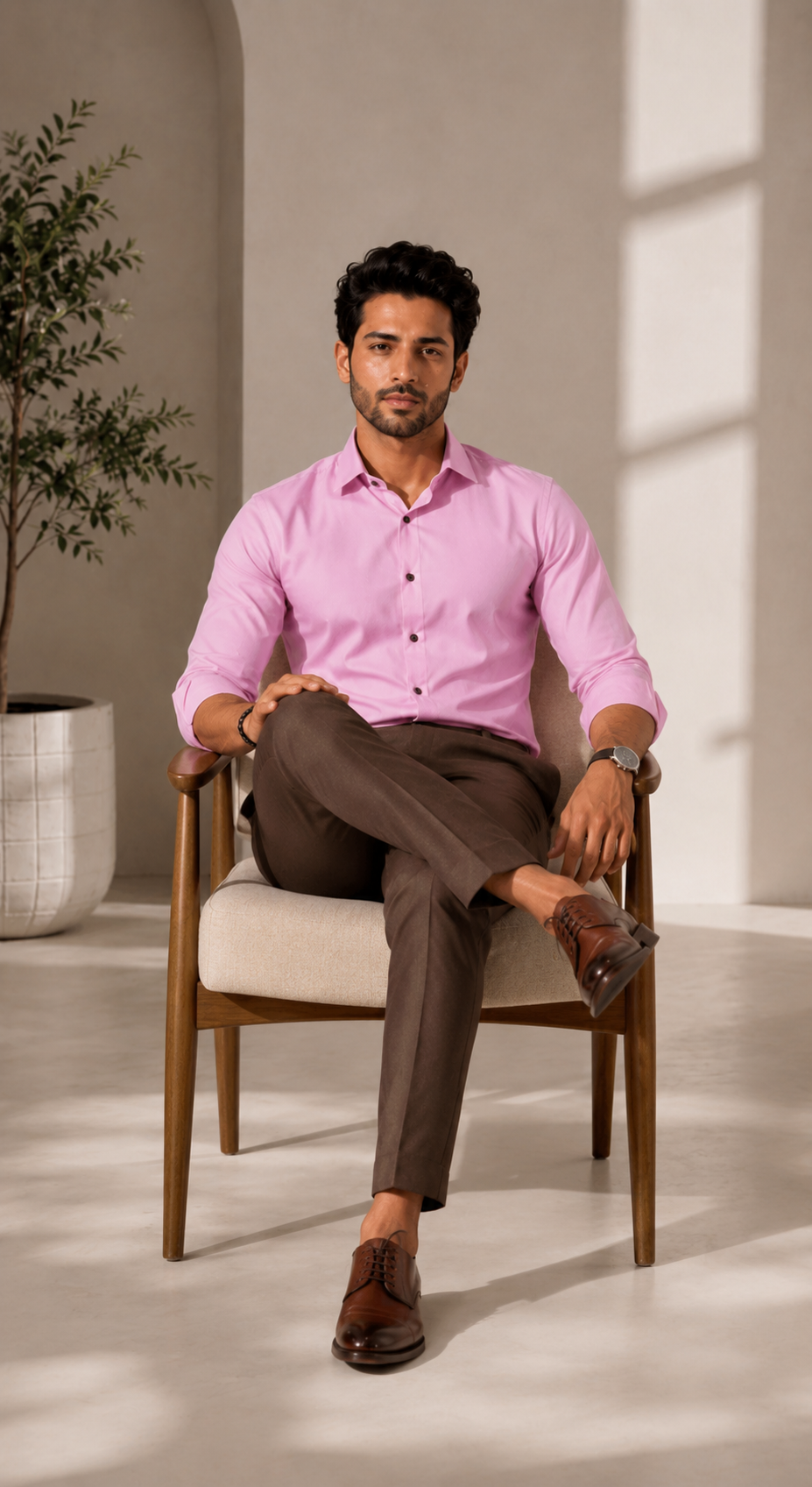 Urban Heritage Shirt & Brown Trouser Collection – 10 Colour Combo