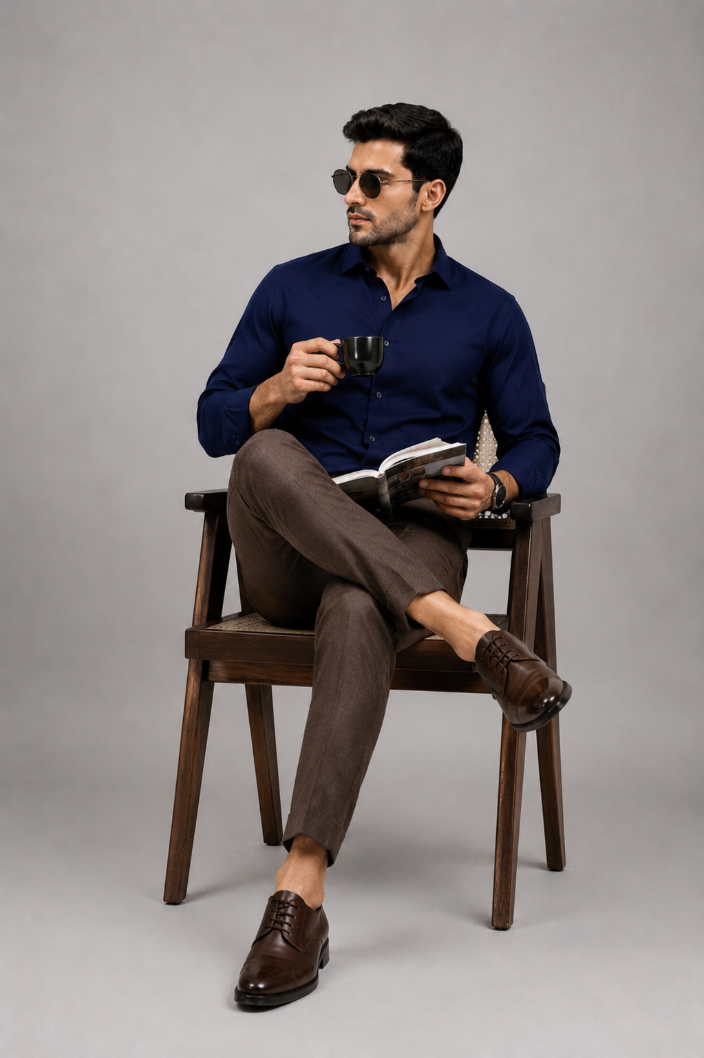 Modern Heritage Shirt & Brown Trouser Series – 10 Colour Selection