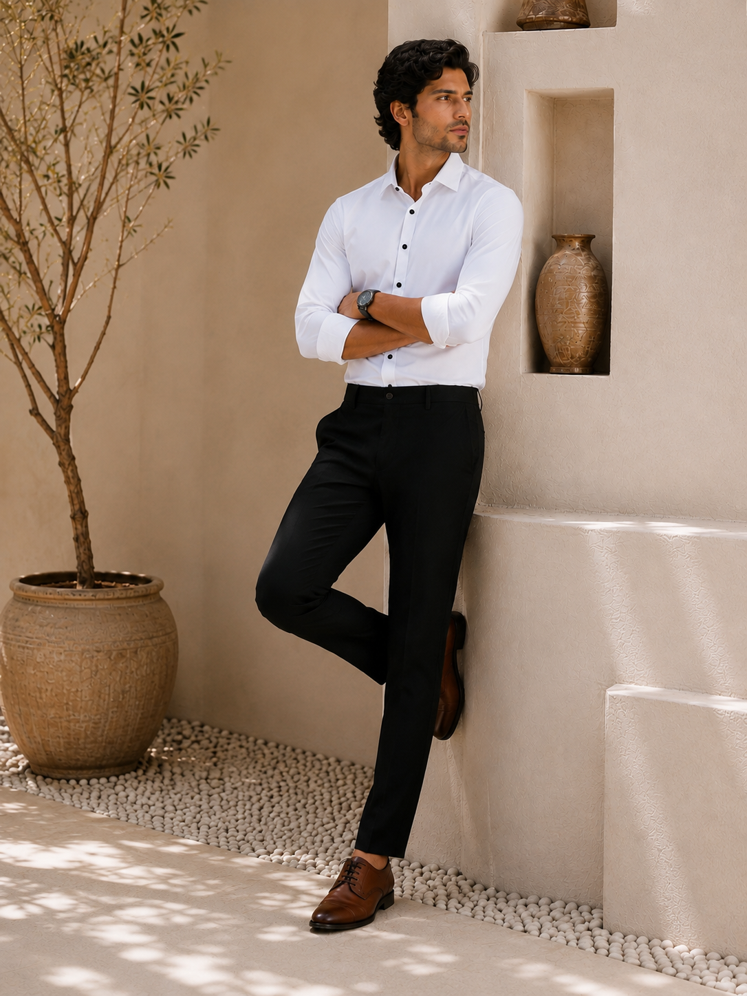 Royal Formals Shirt & Black Trouser Collection – 10 Signature Colours Men's Complete Outfit