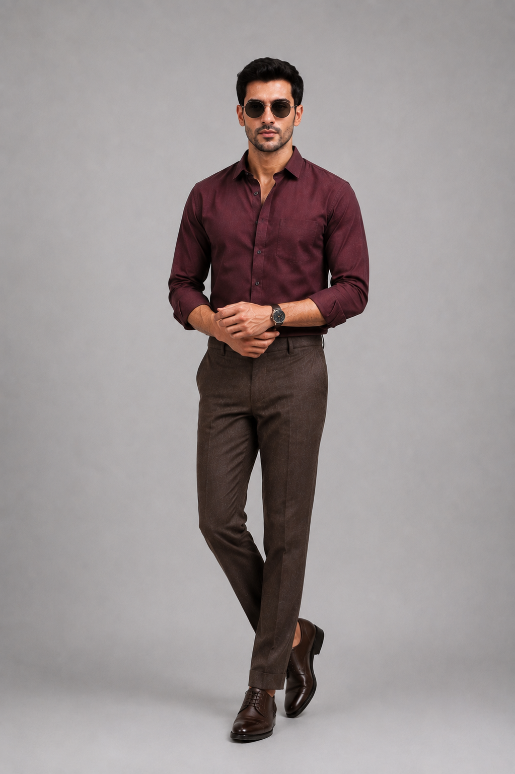 Modern Heritage Shirt & Brown Trouser Series – 10 Colour Selection