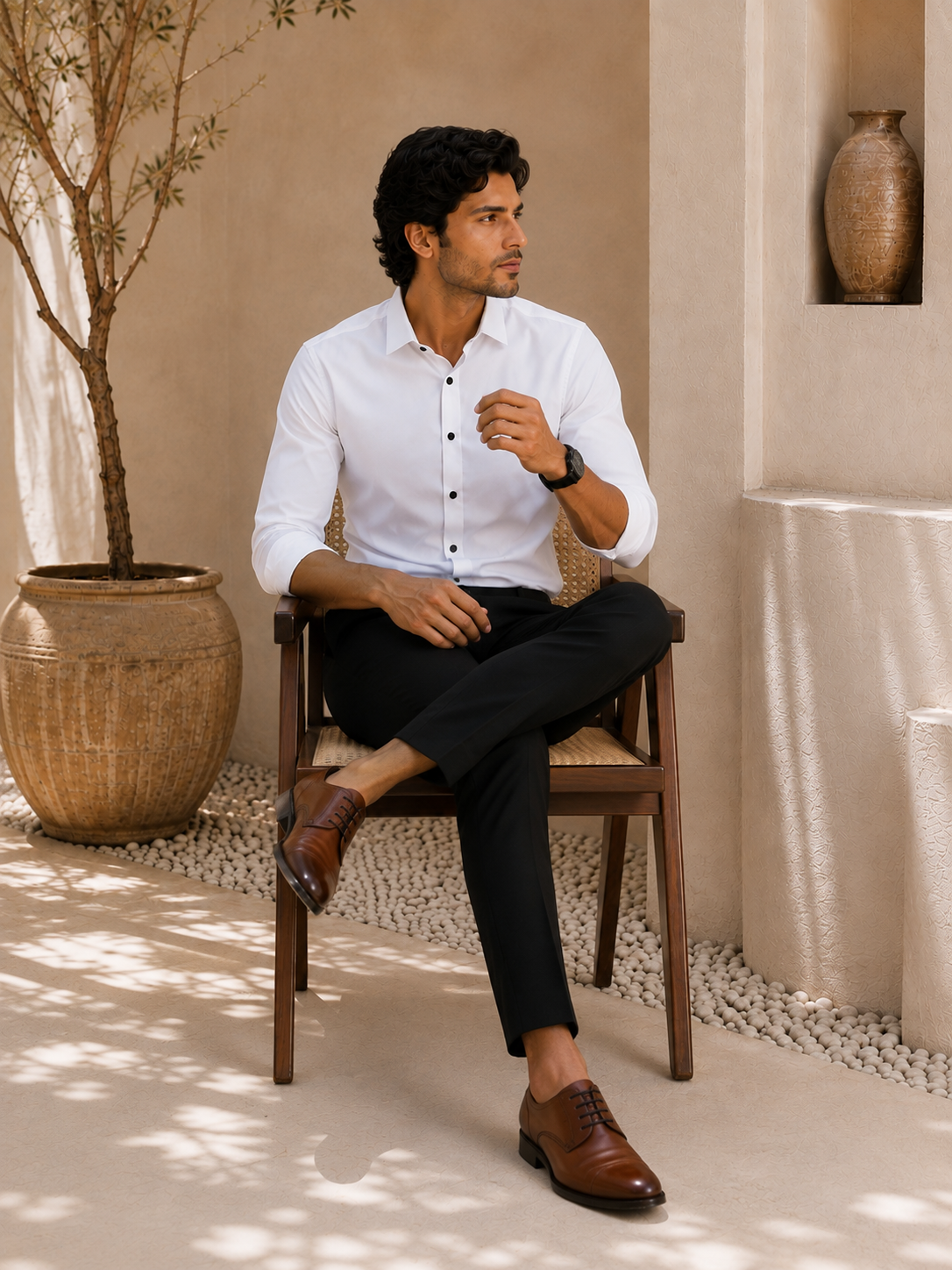 Royal Formals Shirt & Black Trouser Collection – 10 Signature Colours Men's Complete Outfit