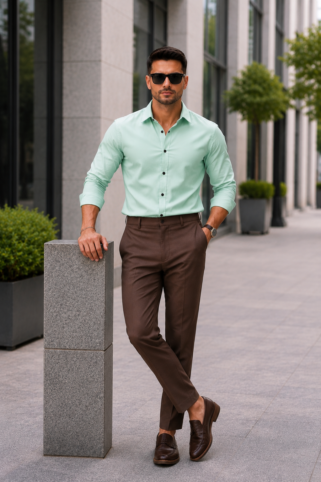 Modern Heritage Shirt & Brown Trouser Series – 10 Colour Selection